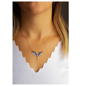 Angel Necklace 925 Sterling Silver Necklace for Women The Archangel Michael Sterling Silver Pendant Jewelry Necklace