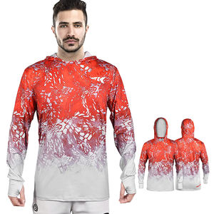 การออกแบบแฟชั่นใหม่เสื้อตกปลาประสิทธิภาพเครื่องแต่งกายตกปลาแบบกําหนดเอง UPF50 ป้องกันแสงแดดระเหิดเบส Pro เสื้อตกปลา - Product Image 2