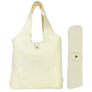 Sac fourre-tout en coton beige moyen pour tous les jours, fermeture à pression, fermeture éclair, impression personnalisable, publicité biologique, utilisation quotidienne, sacs de voyage - Product Image 5
