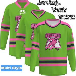 Equipo de hockey de tela de poliéster Premium diseño personalizado al por mayor camiseta de hockey de equipo con estampado de color personalizado - Product Image 5