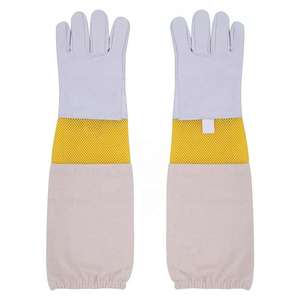 2025 Nuevos guantes automáticos de apicultura de cuero XL Equipo DE SEGURIDAD OEM de alta calidad Suministros al por mayor en Pakistán - Product Image 2