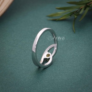 แหวนหมั้นของผู้หญิง14KT ที่สง่างามสีขาวทองมีสไตล์ทันสมัยแยกก้านเพชรสีเหลืองตัดสวยงามตามธรรมชาติสำหรับงานแต่งงาน - Product Image 6