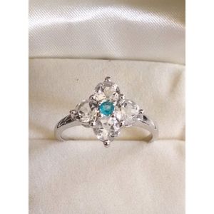 Handmade <b>925</b> Sterling <b>Silver</b> <b>Ring</b> for Women Natural Garnet White Topaz Stone Handcrafted Jewelry for Everyday Wear Shah Gems - Product Image 2