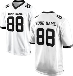 Camiseta de Fútbol Americano Personalizada de Alta Calidad, Transpirable, Antibacteriana, de Secado Rápido, Cuello en V, Manga Corta, Uniforme de Juego de Malla - Talla XL Plus - Product Image 5