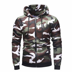 Sweat à capuche zippé personnalisé pour homme en molleton de coton avec poche kangourou et cordon de serrage, idéal pour l'hiver et les loisirs - Product Image 4