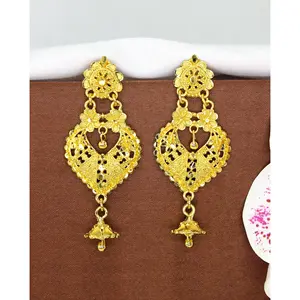 High-End-Mode Frauen modische kubische Zirkonia-Ohrring Jewelry vergoldet Edelstahl leichtes Gewicht Dubai UAE indische Ohrringe