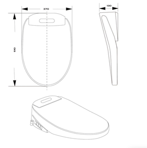 Copertura WC-Bidet W403 giapponese avanzata con funzione di telecomando - Product Image 5
