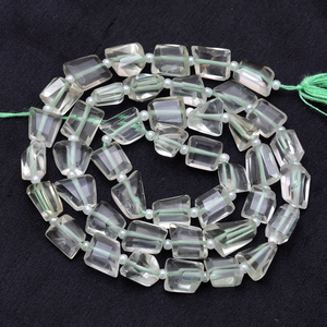 Cuentas facetadas de amatista verde AAA+ de 8mm-10mm, pepitas de amatista natural, piedra semipreciosa, cuentas raras pulidas para joyería - Product Image 1