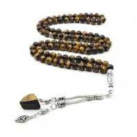 Tasbih Resin tahan lama 33 Tasbih Islami rosario untuk pria Muslim, hadiah Lebaran Islam sempurna