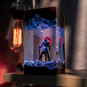 Lámpara de Resina Epoxi Personalizada, Lámpara de Resina Epoxi, Lámpara de Arte de Madera y Resina, Lámpara de Noche Personalizada, Regalo Hecho a Mano, Cumpleaños - Product Image 2