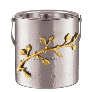 <b>Gold</b> Color Metal Large Shape Handmade <b>Ice</b> <b>Bucket</b> and Wine Cooler Beverages Tub Tabletop and Flooring Designer Tubs and <b>Bucket</b> - Product Image 6
