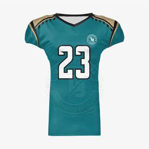 Nouvelle arrivée maillot de football américain imprimé nom personnalisé respirant 100% polyester chemise de sport grande taille courte au meilleur prix - Product Image 1