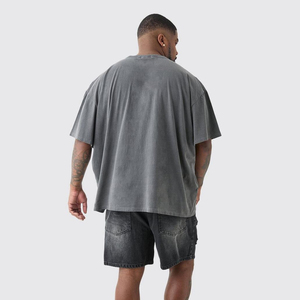 Regular Fit <b>Acid</b> Wash T-Shirt Custom Graphic Your Design Logo Plus Size Vintage Blank Heavyweight <b>Organic</b> Cotton Men - Product Image 2