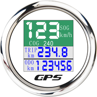 Speedometer GPS Multifungsi Tahan Air 52mm 6-in-1 0-600KM/H Tachometer 0-9999RPM Pengukur Jam Tingkat Bahan Bakar Oli Kelautan