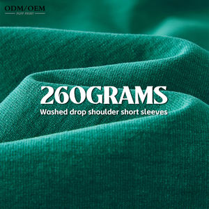 เสื้อยืดโอเวอร์ไซส์100% 260กรัมสำหรับผู้ชายเสื้อยืดปักโลโก้สไตล์วินเทจออกแบบได้ตามที่ต้องการ - Product Image 6