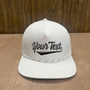 Sombrero bordado personalizado Gorras de béisbol de 5 paneles Fabricación de Vietnam Deportes Tela impermeable Golf Flat Bill Hat a granel - Product Image 1