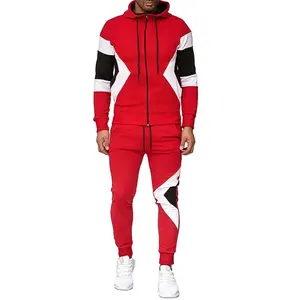 Hombres de calidad superior Venta caliente Hombres Ropa Hombres Conjuntos de impresión Sudadera con capucha Conjunto Fleece Cremallera Sudadera con capucha - Product Image 1