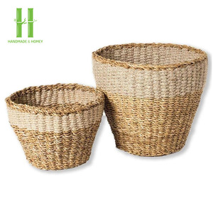 New Arrival Indoor & Outdoor <b>Seagrass</b> Planter <b>Pot</b> Vietnam-Made Natural Home Decorative Flower <b>Pots</b> & Planters - Product Image 6