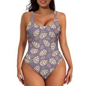 싸구려 하와이 섬 쉘 디자인 가랑이 분리 우아한 여자의 점프 수트 사용자 정의 인쇄 플러스 사이즈 여자 바디 수트 - Product Image 4