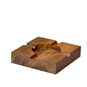 Cendrier de bureau carré en bois massif de style américain, design personnalisé, le plus prisé, pour la maison, le café, le bureau, à prix avantageux - Product Image 1