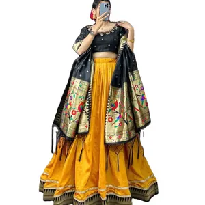 2024 новейшая гуджаратская традиционная вышивка винтажная ghagra Choli с блузкой Dupatta & Jecard