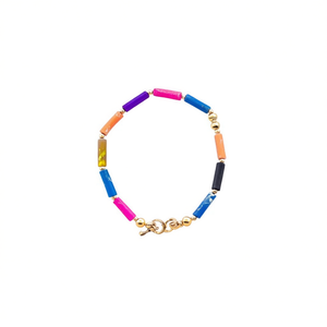 Elegante Brazalete Chapado en Oro con Cuentas Vibrantes para Reventa en Colección de Joyería de Moda - Product Image 3
