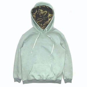 Sudadera con capucha forrada de satén de algodón Sudadera con capucha con estampado de hojaldre Personalizable Heavyweight Silk Satin Line Hoodie - Product Image 1