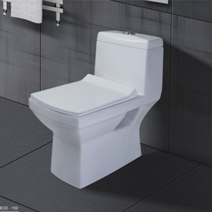 Top 10 del mundo Super Design Color negro Cerámica Sanitarios Una pieza-101 Wc Inodoro para hotel. - Product Image 2