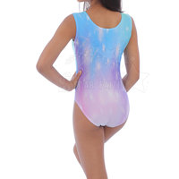 Traje de Gimnasia sin Mangas para Niñas, Spandex/Nailon, Tela Ligera y Transpirable, Corte Ajustado para una Amplia Gama de Movimientos, Ropa de Gimnasia