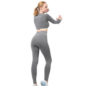 Conjuntos de gimnasio para mujer de nuevo estilo del fabricante superior calidad profesional tendencia moda a prueba de viento sin costuras transpirable - Product Image 3