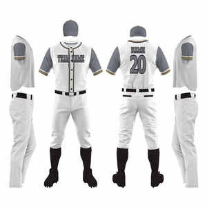 Tenues de baseball de qualité supérieure en gros, respirantes, 100 % polyester, séchage rapide, tailles et couleurs personnalisées - Product Image 5
