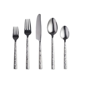 ชุดเครื่องใช้บนโต๊ะอาหารทำจากสเตนเลสสตีลแบบทุบสามารถปรับแต่งได้สำหรับพกพาขายส่ง5ชิ้น - Product Image 1