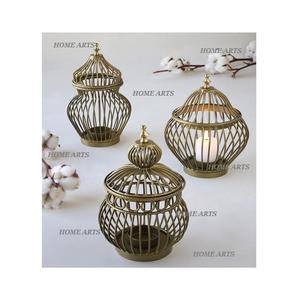 ชุดเชิงเทียนเหล็ก3ขนาดที่แตกต่างกันออกแบบเป็นรูปทรงกลมที่วางเทียนจากผู้ผลิตในอินเดีย - Product Image 1