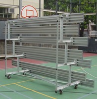 Usine Tribune 3 rangées Portable stade extérieur intérieur tribune aluminium Baseball métal gradins sièges à vendre
