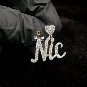 Colgante Unisex de Plata de Ley 925 con Baño de Rodio, Estilo Hip Hop, con Diamantes Moissanite de Corte Brillante Redondo, Claridad VVS, Nuevo Diseño - Product Image 3