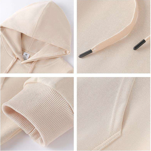 400 Gsm vierge hommes entièrement personnalisé fait confortable Streetwear coton personnalisé poids lourd solide pull à capuche - Product Image 6