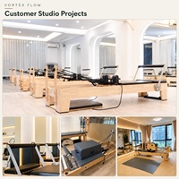 Reformer de Pilates professionnel en alliage d'aluminium avec poulies silencieuses, machine d'exercice commerciale pour studios de Pilates de prestige