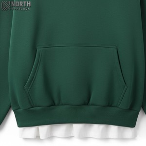 Boxy alta calidad pulóver lujo francés Terry 100% algodón en blanco de gran tamaño Vintage Sudadera con capucha Puff estampado negro 450 GSM Sudadera con capucha - Product Image 5