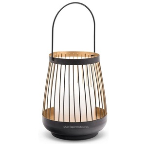 Linternas de velas de mesa y colgantes de alambre de Metal negro a los mejores precios de venta para artesanías de decoración del hogar y el jardín - Product Image 4