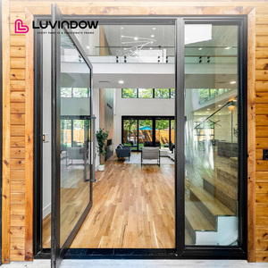 Porte pivotante en aluminium à rupture de pont thermique, esthétique moderne, durabilité à long terme, faible entretien, pour entrée de villa de luxe - Product Image 3