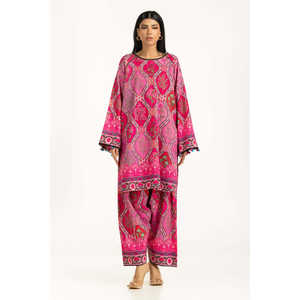 Conjunto Bohemio de Algodón y Viscosa IPST-55283 Primavera/Verano con Cuello sin Solapa - Product Image 6