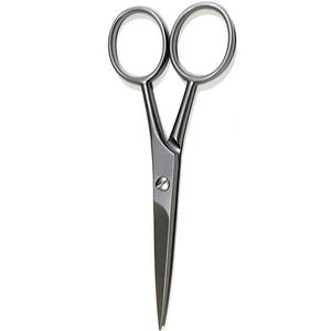 Stainless Steel Beauty Salon <b>Beard</b> Hair Cutting <b>Scissors</b> Dall Finish Straight Edge Blade Mustache Hair <b>Scissor</b> - Product Image 6