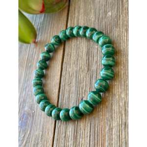 Handmade <b>Adjustable</b> Malachite Beaded <b>Bracelet</b> Gold Plated Ball Number Shape for Gift Include Opal Amethyst Quartz Made Jade Wood - Product Image 4