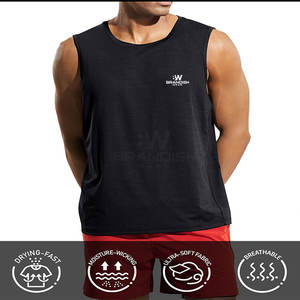 Camisetas sin mangas de calidad superior para hombre, 100% algodón, transpirable, holgado, estampado, venta al por mayor, camiseta para hombre - Product Image 2
