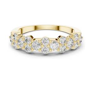 0.93 CT Round Brilliant Lab Diamond <b>Eternity</b> Band <b>Ring</b> for Women VVS-VS EF Clarity 18KT, 14KT, 10KT Gold & 925 <b>Silver</b> - Product Image 1