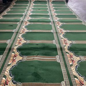 All'ingrosso su misura tappeto verde Wilton tappeto da preghiera verde di lusso tappeto per la moschea dei musulmani in polipropilene - Product Image 4