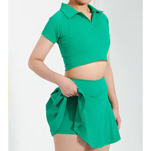 Vestido de tenis de paleta de Color sólido de calidad superior Venta caliente uniforme de vestido de tenis de paleta de secado rápido transpirable - Product Image 5