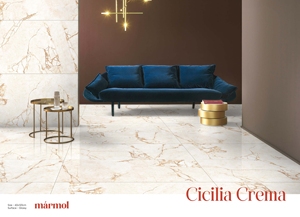 CICILIA CREMA 600x1200mm moderne Europe Style solide carreaux de mur en porcelaine émaillée anti-dérapant finition brillante intérieur chambres maison - Product Image 3