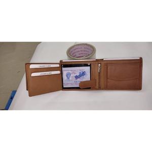 Portefeuille en cuir véritable pour homme, motif étoile, ouverture courte, mode, imperméable, broderie et décoration de lettres, durable, cadeau en espèces - Product Image 2