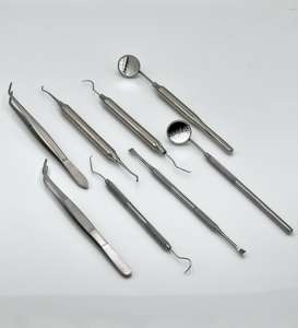 Kit de cuidado de examen Dental Oral de 8 piezas reutilizable personalizado Juego de herramientas dentales de acero inoxidable - Product Image 1